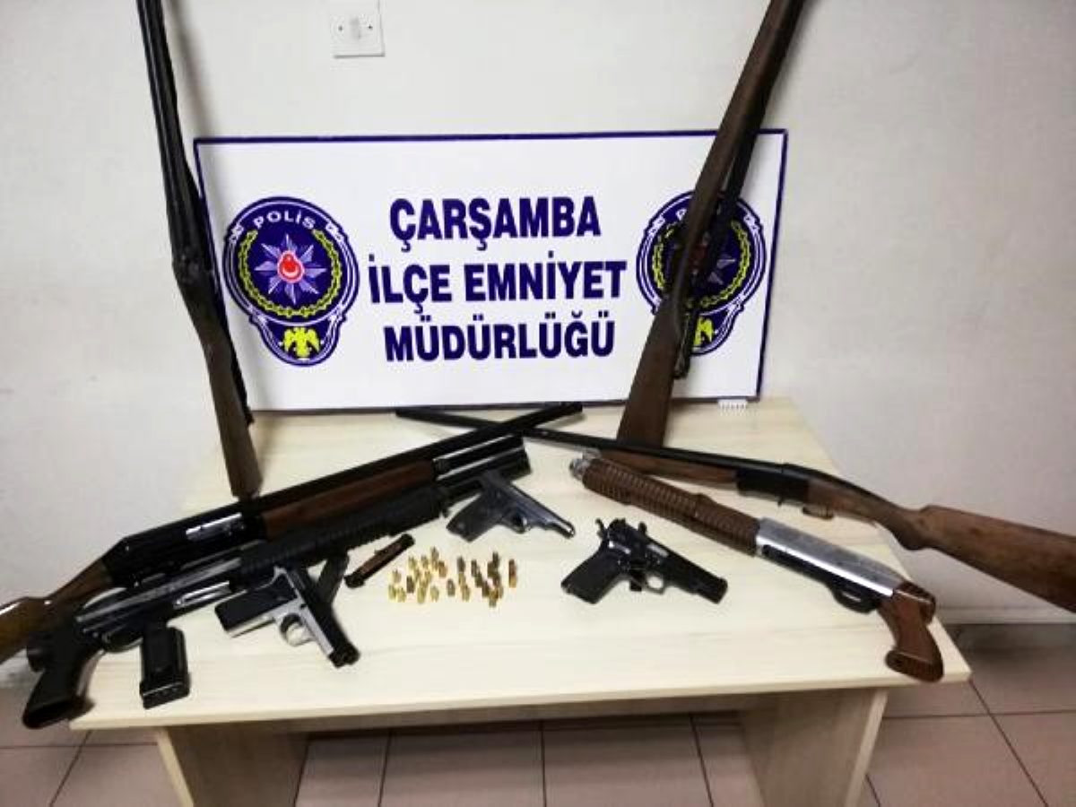 Samsun da silah operasyonu