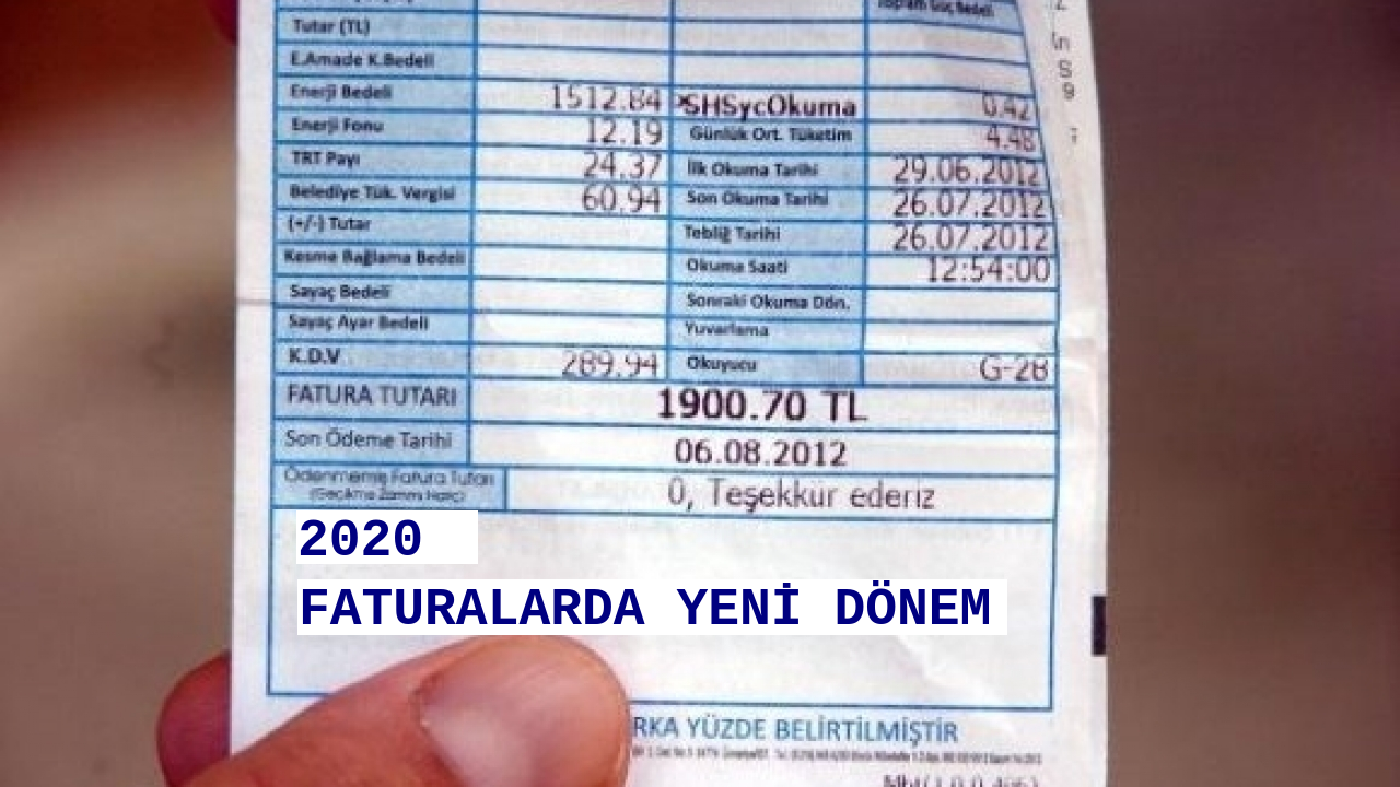 ELEKTRİK FATURALARINDA YENİ DÖNEM