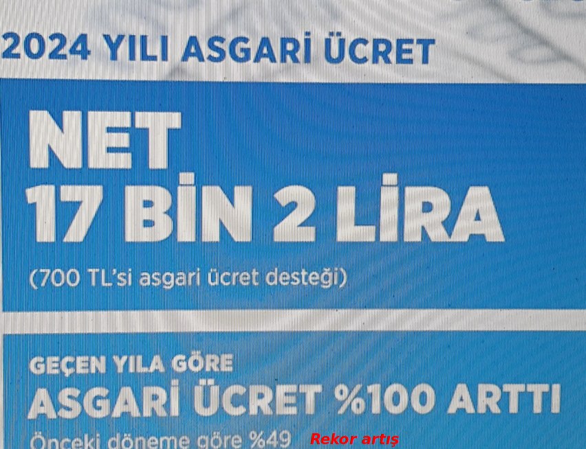 2024 Yılı Asgari ücreti 17000 TL olarak belirlendi.